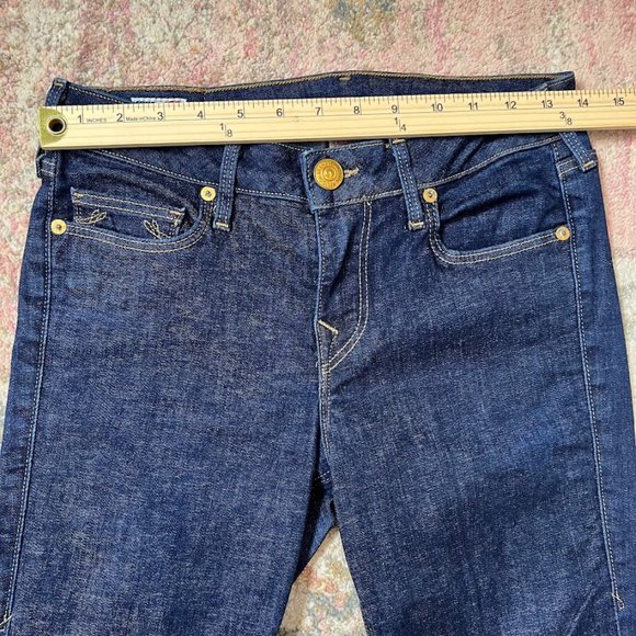 True Religion Halle Mid-Rise Skinny Dark Wash Jeans Women's Size 27 - Picture 3 of 8